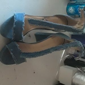 Jean high heels